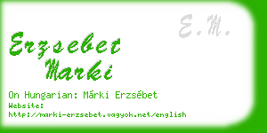 erzsebet marki business card