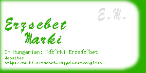 erzsebet marki business card